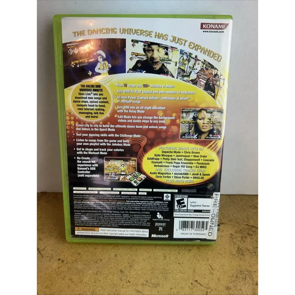 DDR Universe Xbox 360 Dance Dance Revolution Game